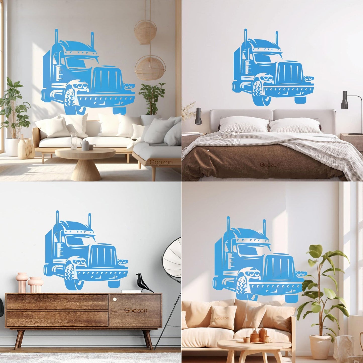 Long Haul Truck Transportation Heavy Driver Engraving Decals Wall Beautification