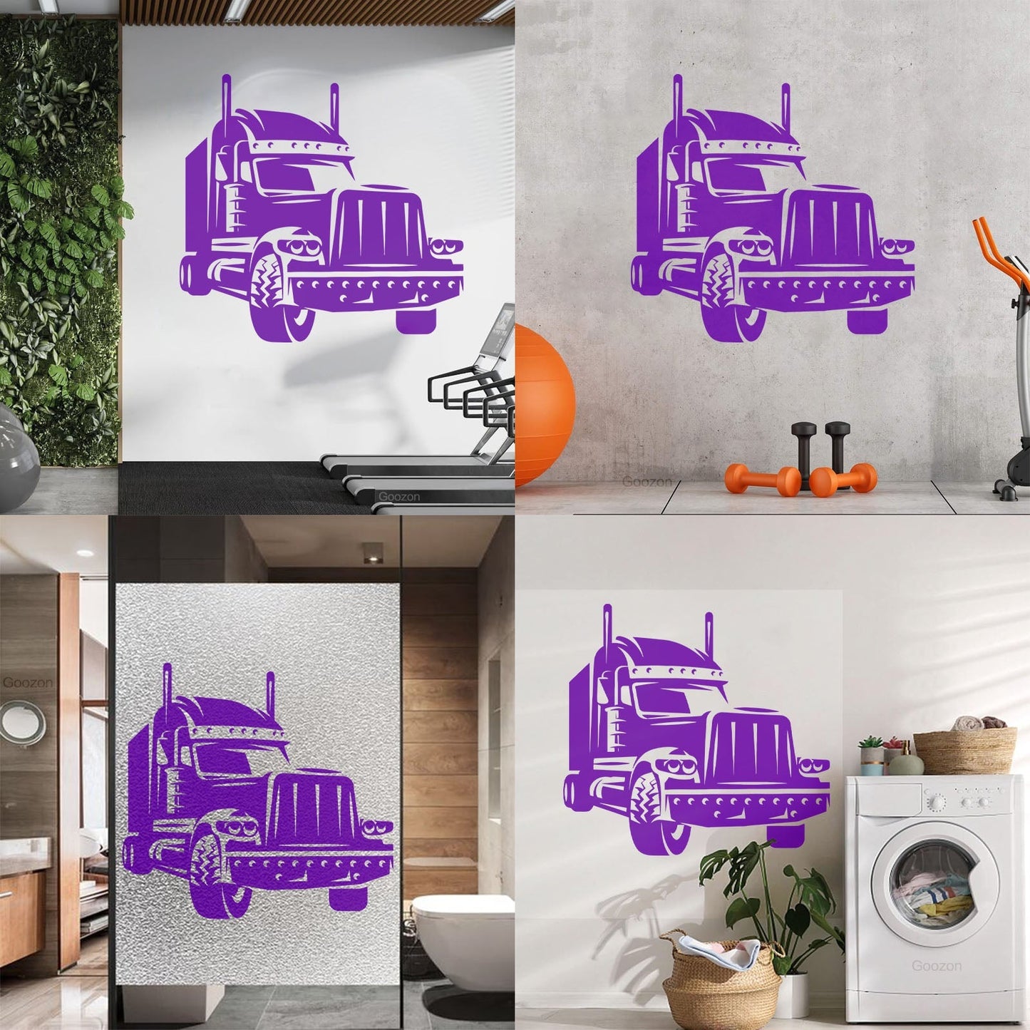 Long Haul Truck Transportation Heavy Driver Engraving Decals Wall Beautification