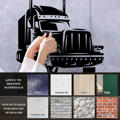 Long Haul Truck Transportation Heavy Driver Engraving Decals Wall Beautification