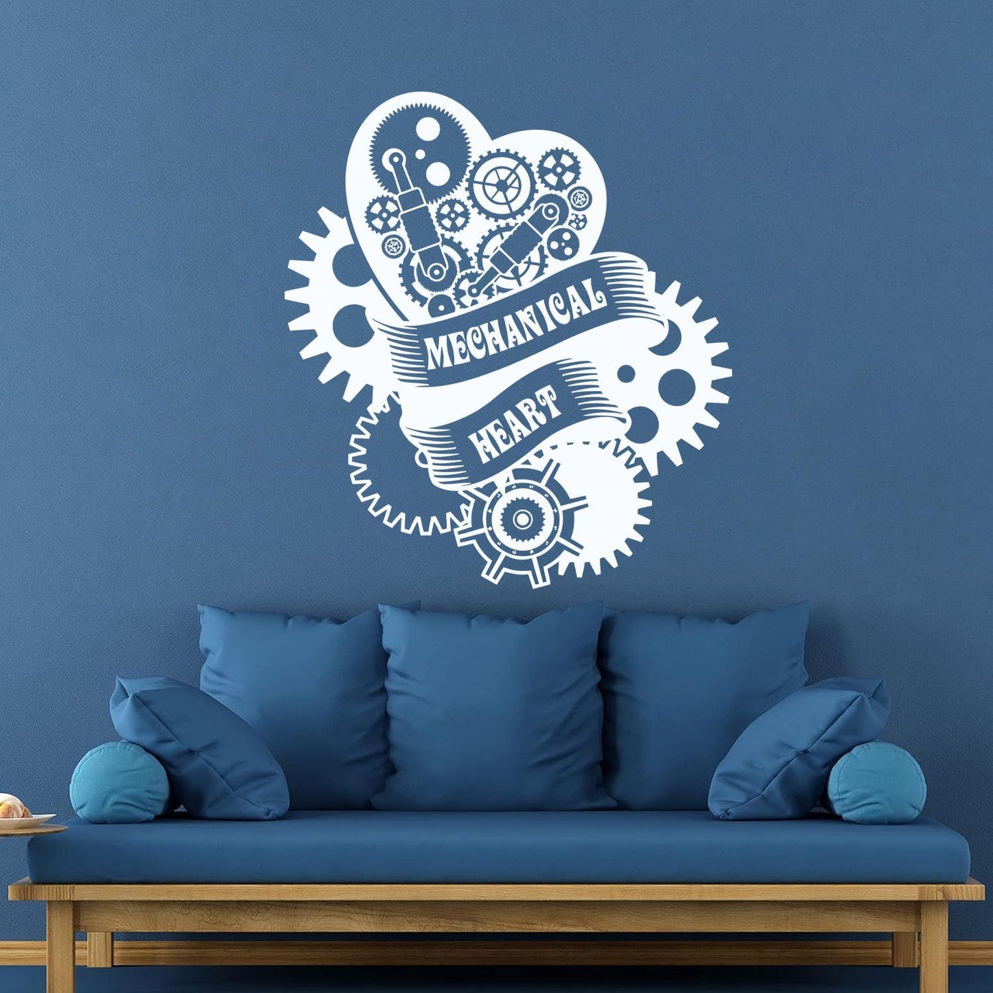 Wall Stickers Paster Paper Mechanical Heart Steampunk Engine Garage Window Decals