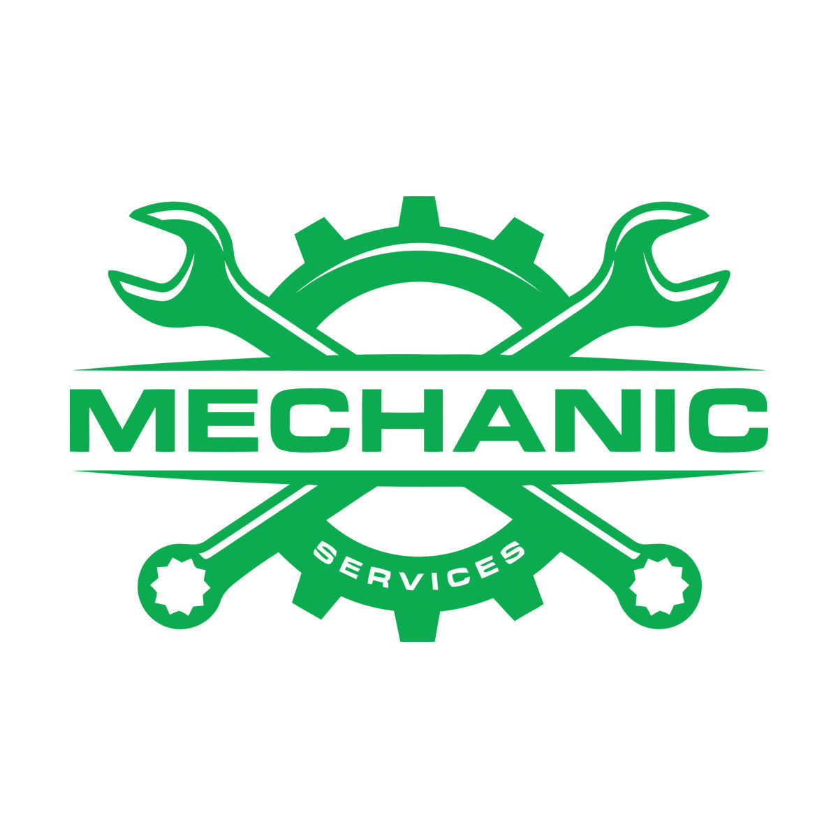 Fine Carving Stickers Mechanic Auto Service Repair Logo Emblem Wrench Store Decoration