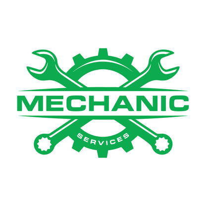Fine Carving Stickers Mechanic Auto Service Repair Logo Emblem Wrench Store Decoration