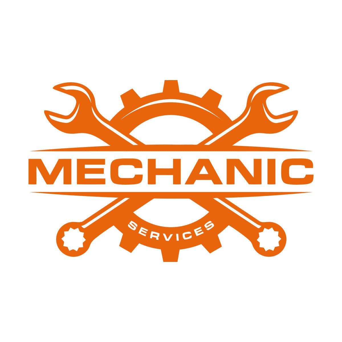Fine Carving Stickers Mechanic Auto Service Repair Logo Emblem Wrench Store Decoration