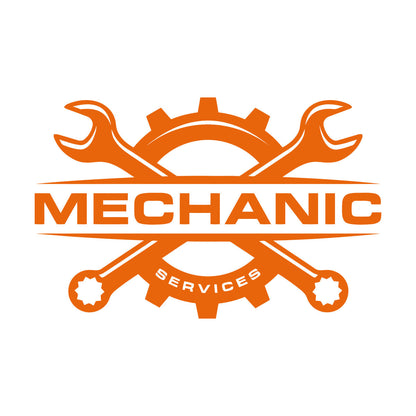 Fine Carving Stickers Mechanic Auto Service Repair Logo Emblem Wrench Store Decoration