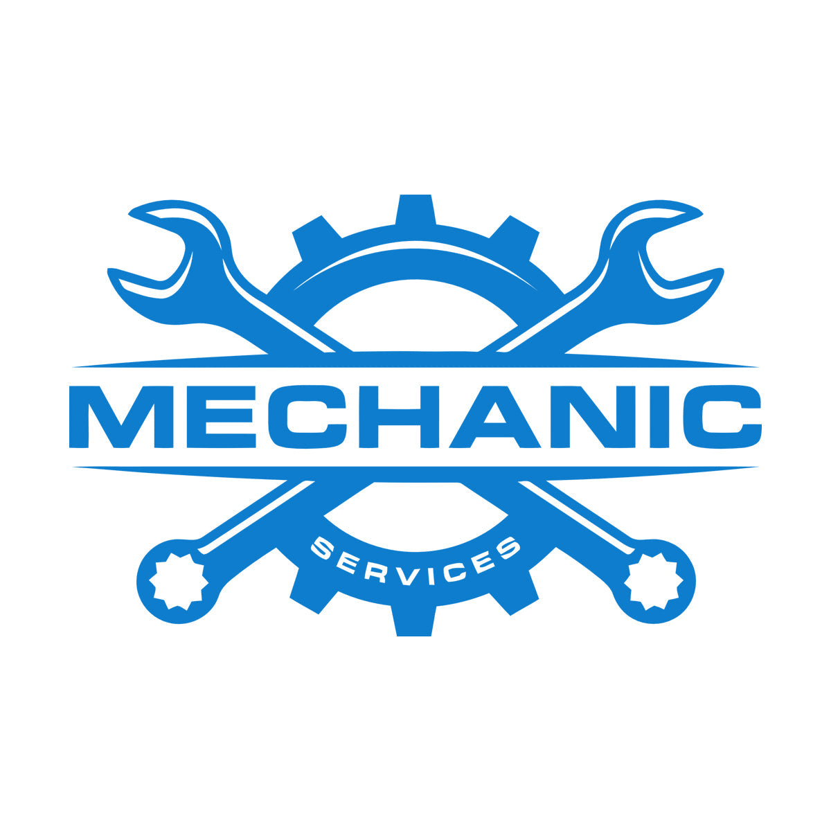 Fine Carving Stickers Mechanic Auto Service Repair Logo Emblem Wrench Store Decoration