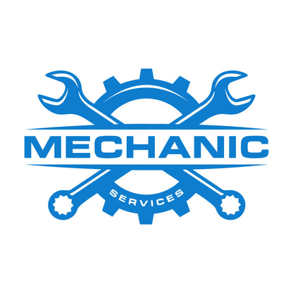 Fine Carving Stickers Mechanic Auto Service Repair Logo Emblem Wrench Store Decoration