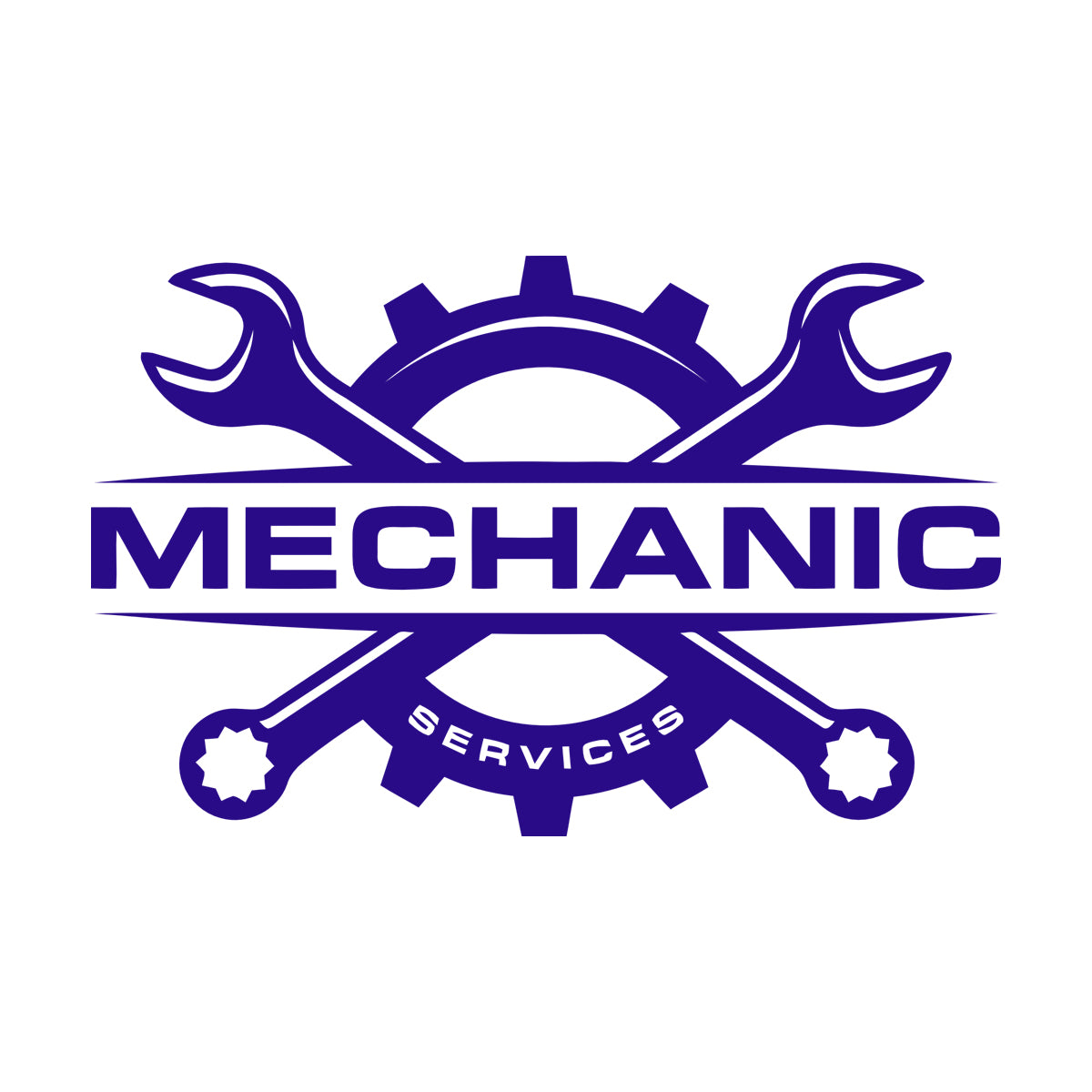 Fine Carving Stickers Mechanic Auto Service Repair Logo Emblem Wrench Store Decoration