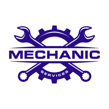 Fine Carving Stickers Mechanic Auto Service Repair Logo Emblem Wrench Store Decoration
