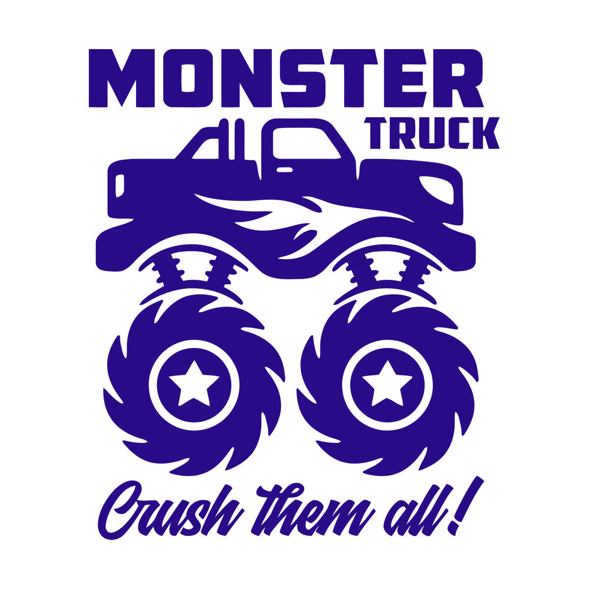 Fine Carving Decals Monster Track Car Kids Boy Machine Removable Without Leaving Glue