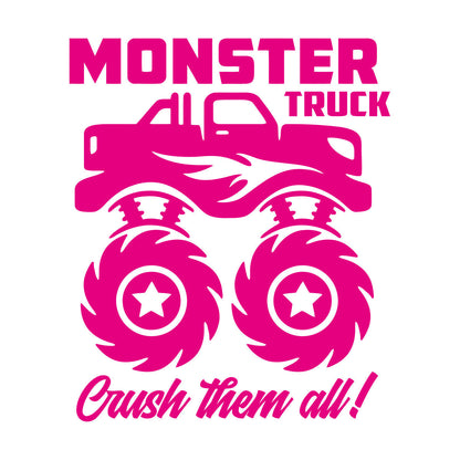 Fine Carving Decals Monster Track Car Kids Boy Machine Removable Without Leaving Glue