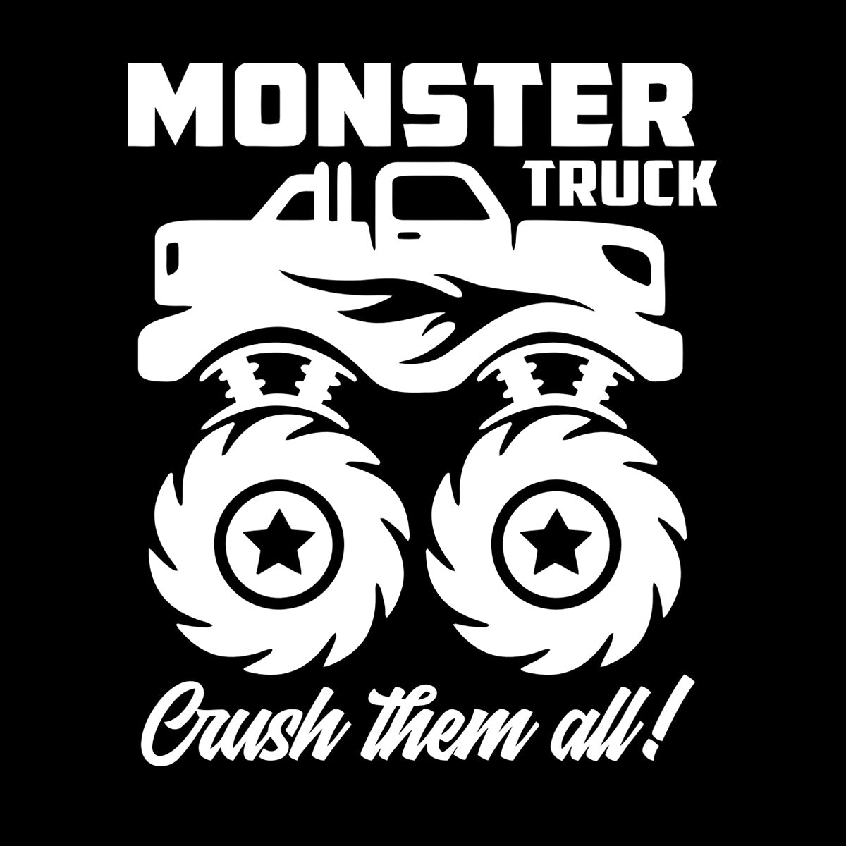 Fine Carving Decals Monster Track Car Kids Boy Machine Removable Without Leaving Glue