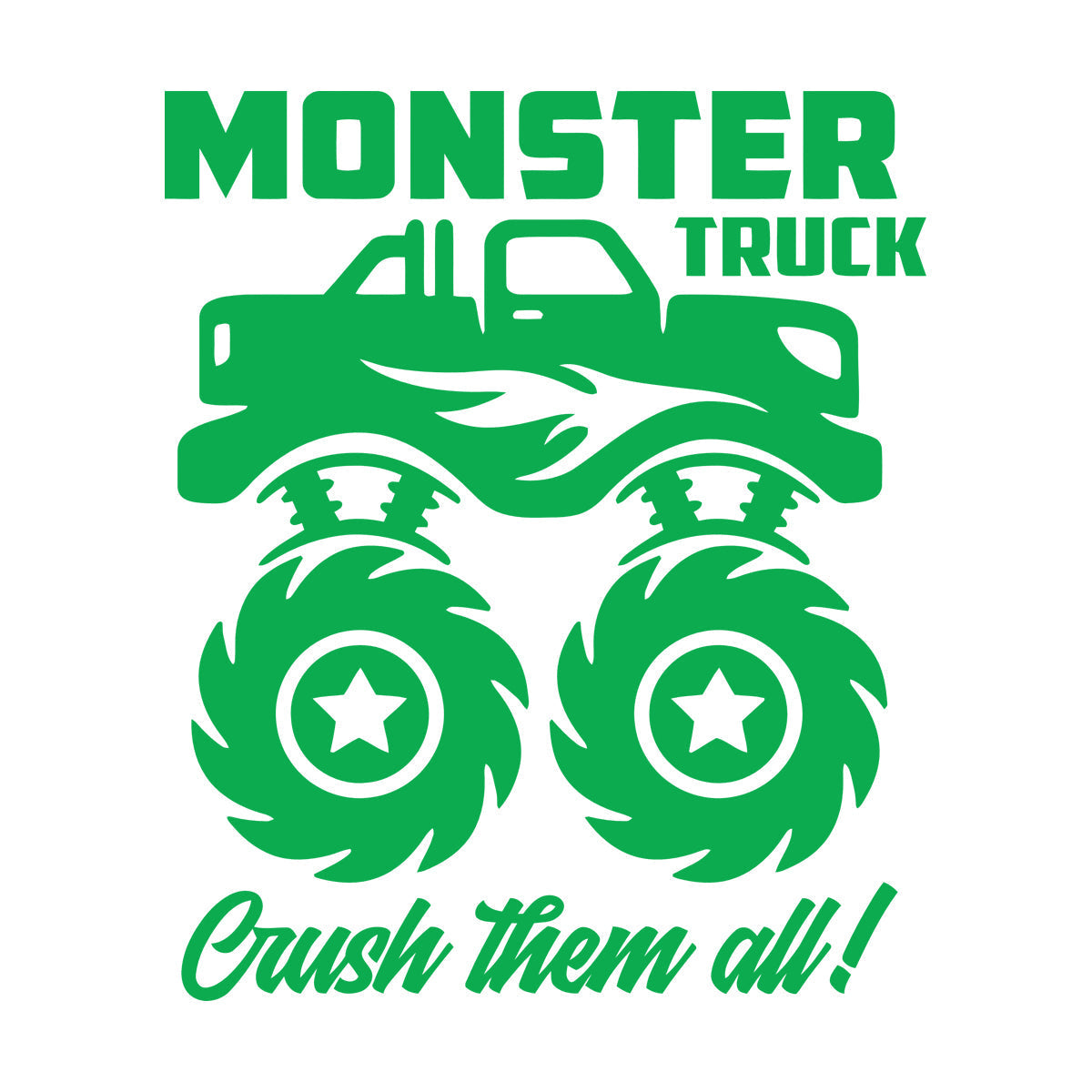 Fine Carving Decals Monster Track Car Kids Boy Machine Removable Without Leaving Glue