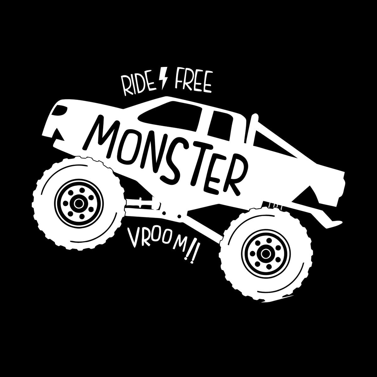 Monster Truck Car Vehicles Ride Big Auto Boys Vinyl Art Sticker Self Adhesive