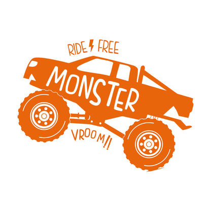 Monster Truck Car Vehicles Ride Big Auto Boys Vinyl Art Sticker Self Adhesive