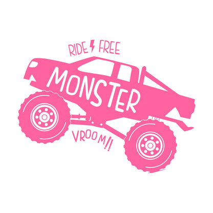 Monster Truck Car Vehicles Ride Big Auto Boys Vinyl Art Sticker Self Adhesive