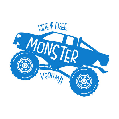 Monster Truck Car Vehicles Ride Big Auto Boys Vinyl Art Sticker Self Adhesive