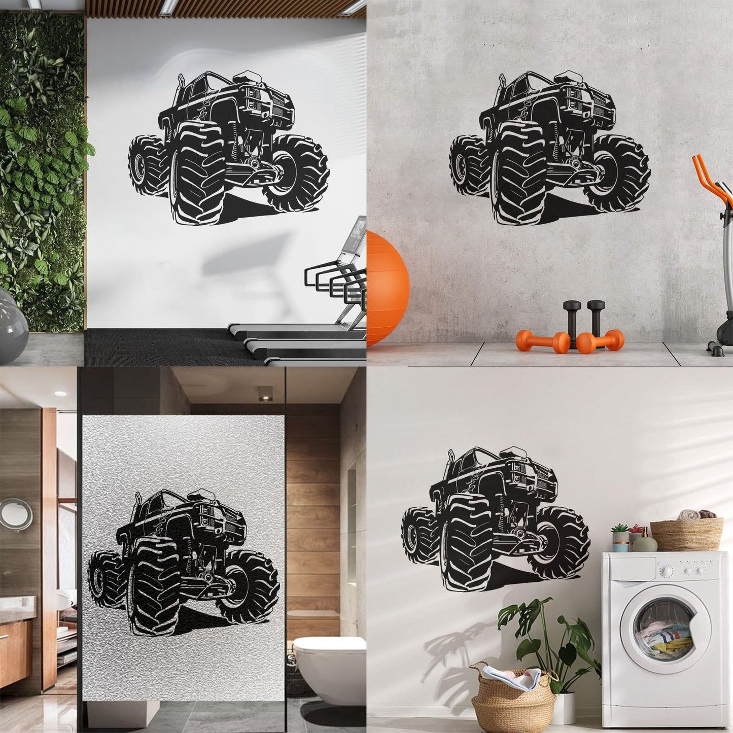 Engraving Stickers Monster Truck Garage Car Do Not Damage The Wall Surface