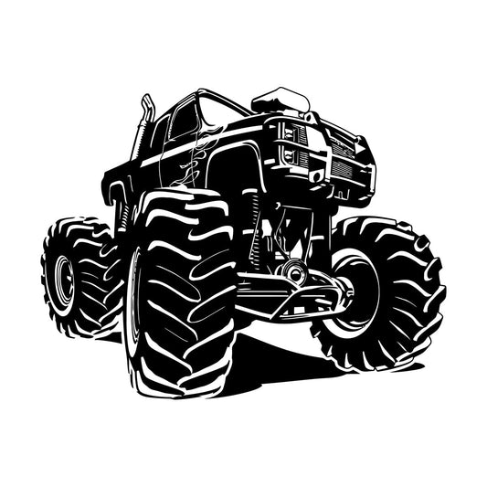Engraving Stickers Monster Truck Garage Car Do Not Damage The Wall Surface