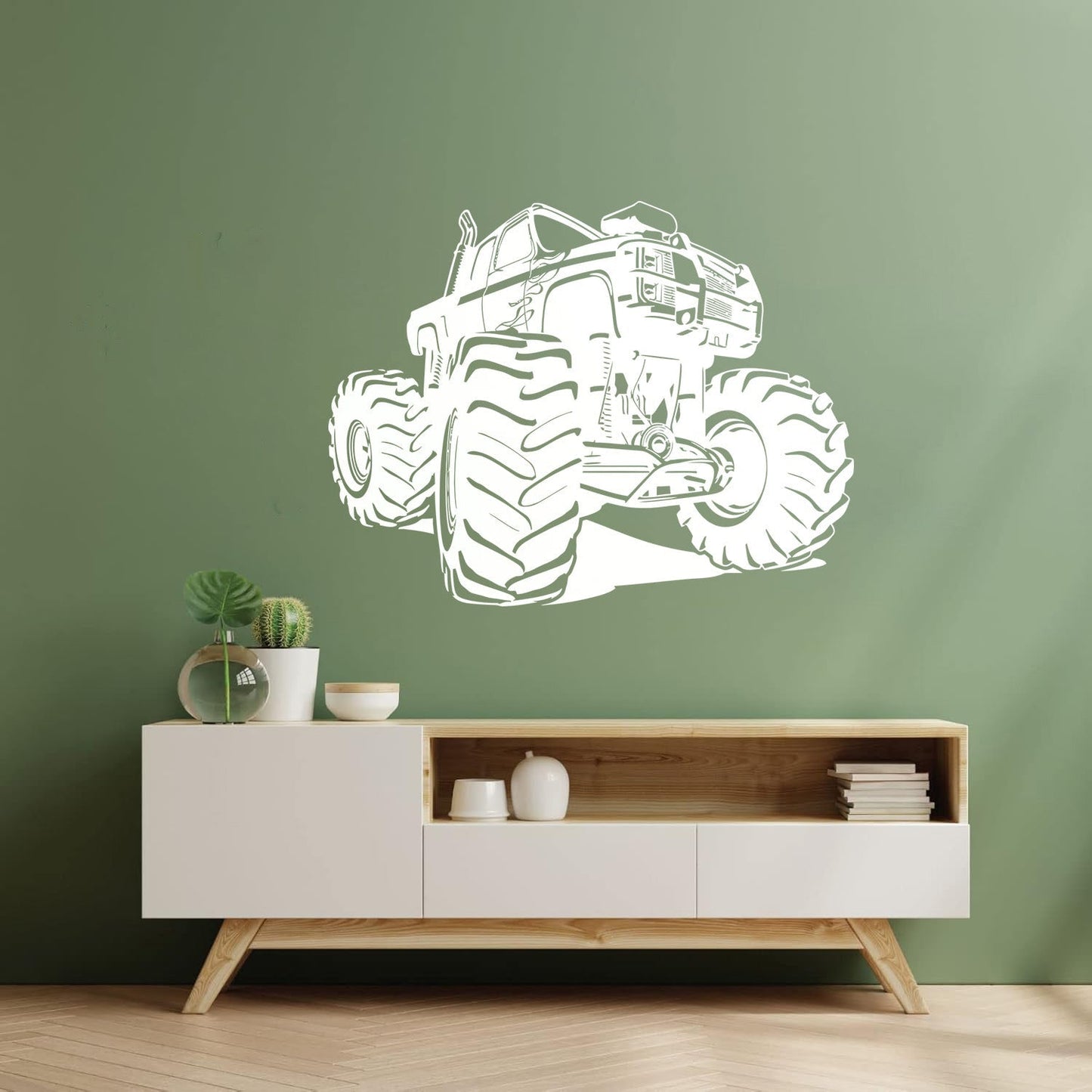 Engraving Stickers Monster Truck Garage Car Do Not Damage The Wall Surface