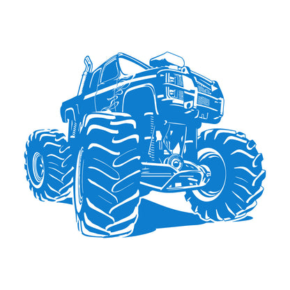 Engraving Stickers Monster Truck Garage Car Do Not Damage The Wall Surface