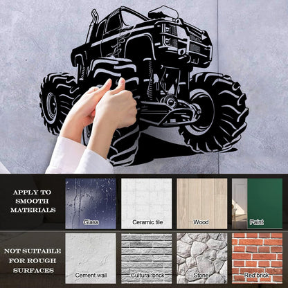 Engraving Stickers Monster Truck Garage Car Do Not Damage The Wall Surface