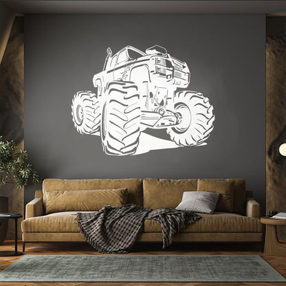Engraving Stickers Monster Truck Garage Car Do Not Damage The Wall Surface