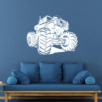 Engraving Stickers Monster Truck Garage Car Do Not Damage The Wall Surface