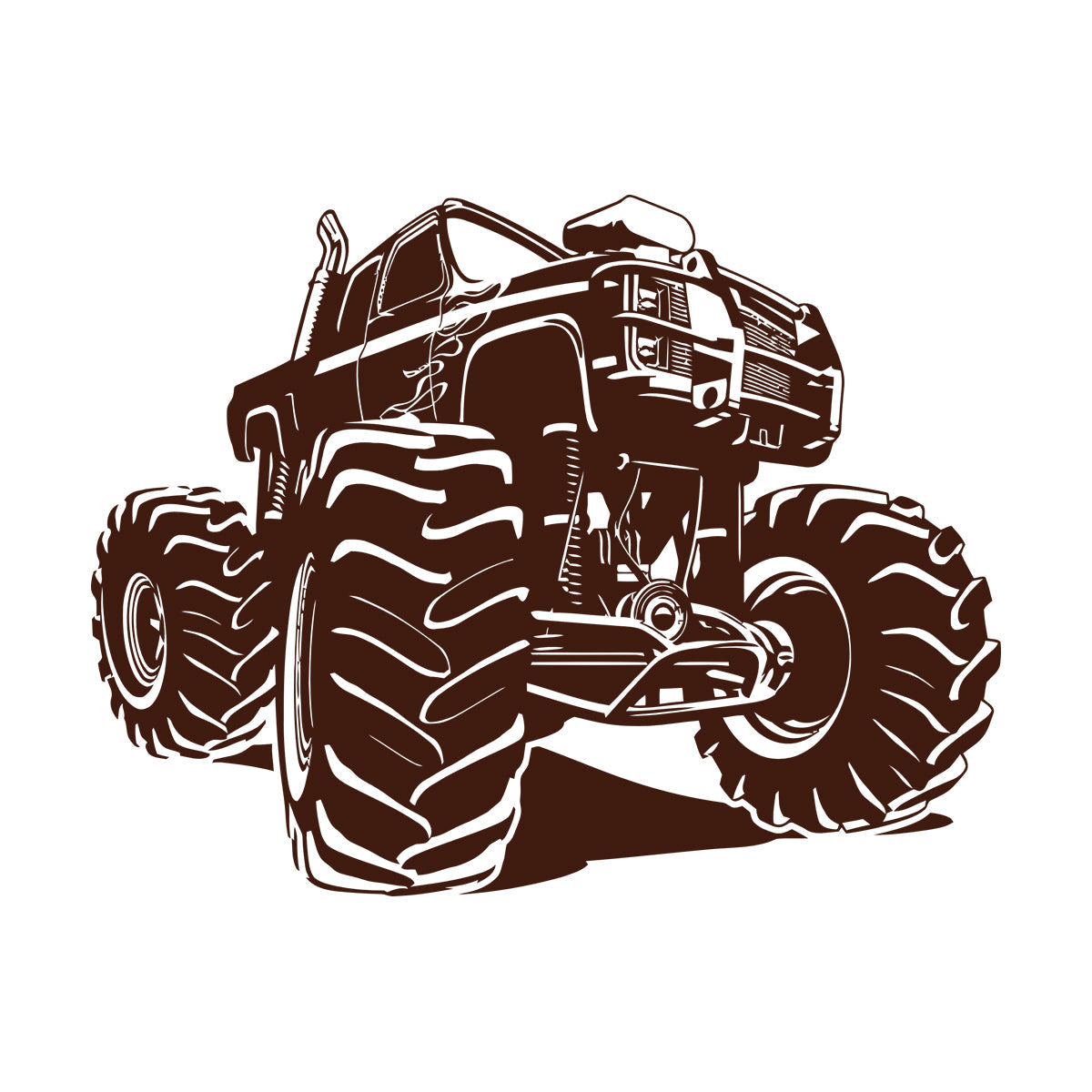 Engraving Stickers Monster Truck Garage Car Do Not Damage The Wall Surface