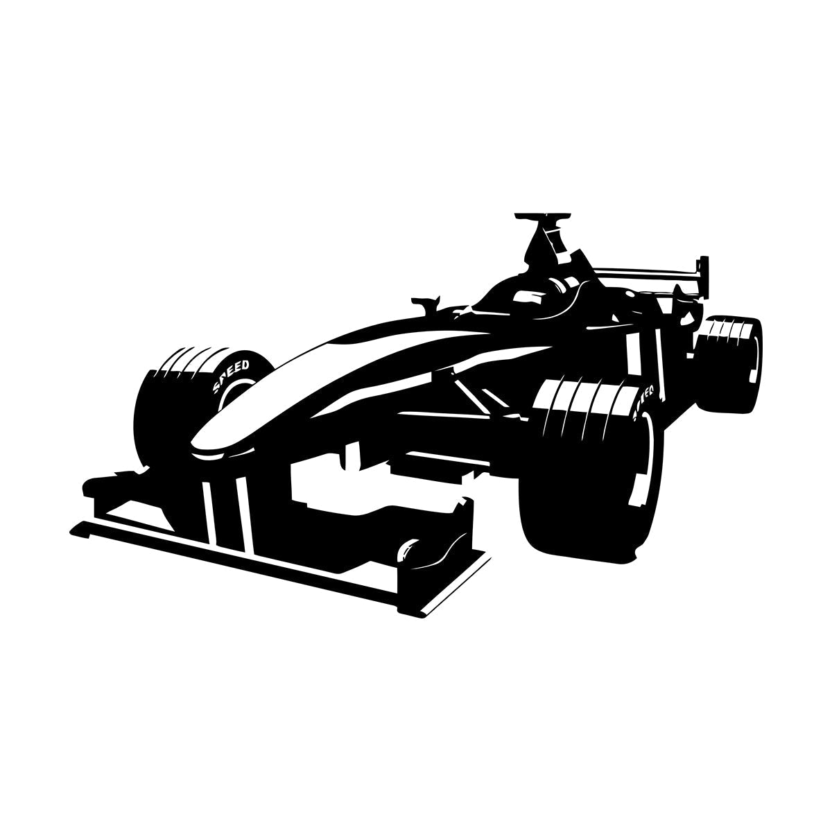 Open Wheel Car Garage Racing Boys Mural And Wall Vinyl Decal Can Modify And Add Information