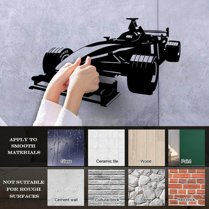 Open Wheel Car Garage Racing Boys Mural And Wall Vinyl Decal Can Modify And Add Information