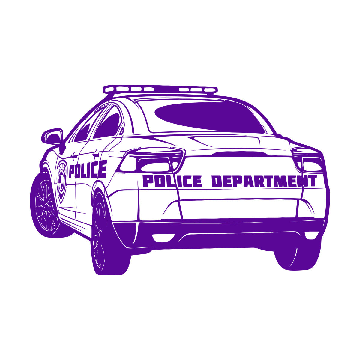Fine Carving Stickers Police Car Department Garage Boys Room Car Body Decoration