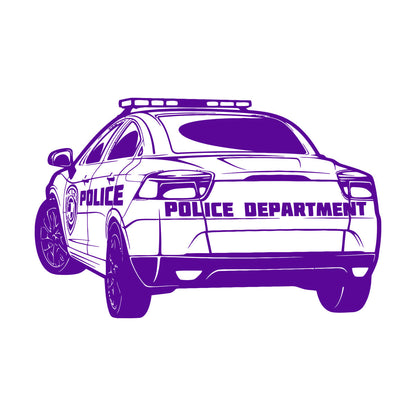 Fine Carving Stickers Police Car Department Garage Boys Room Car Body Decoration