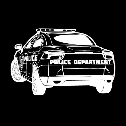 Fine Carving Stickers Police Car Department Garage Boys Room Car Body Decoration