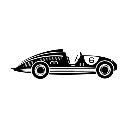 Fine Carving Decals Retro Car Racing Auto Sport Boys Room Glass Stickers