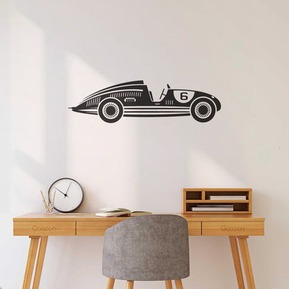 Fine Carving Decals Retro Car Racing Auto Sport Boys Room Glass Stickers