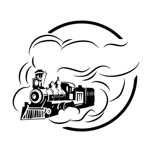 Lettering Decals Railway Steam Train Locomotive Rail Transport Removable Without Leaving Glue