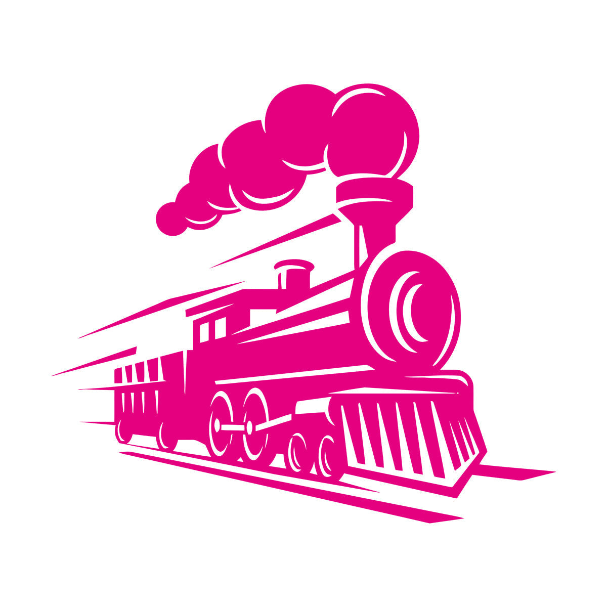 Retro Train Logo Locomotive Steam Train Railway Wall Decals Easy Installation