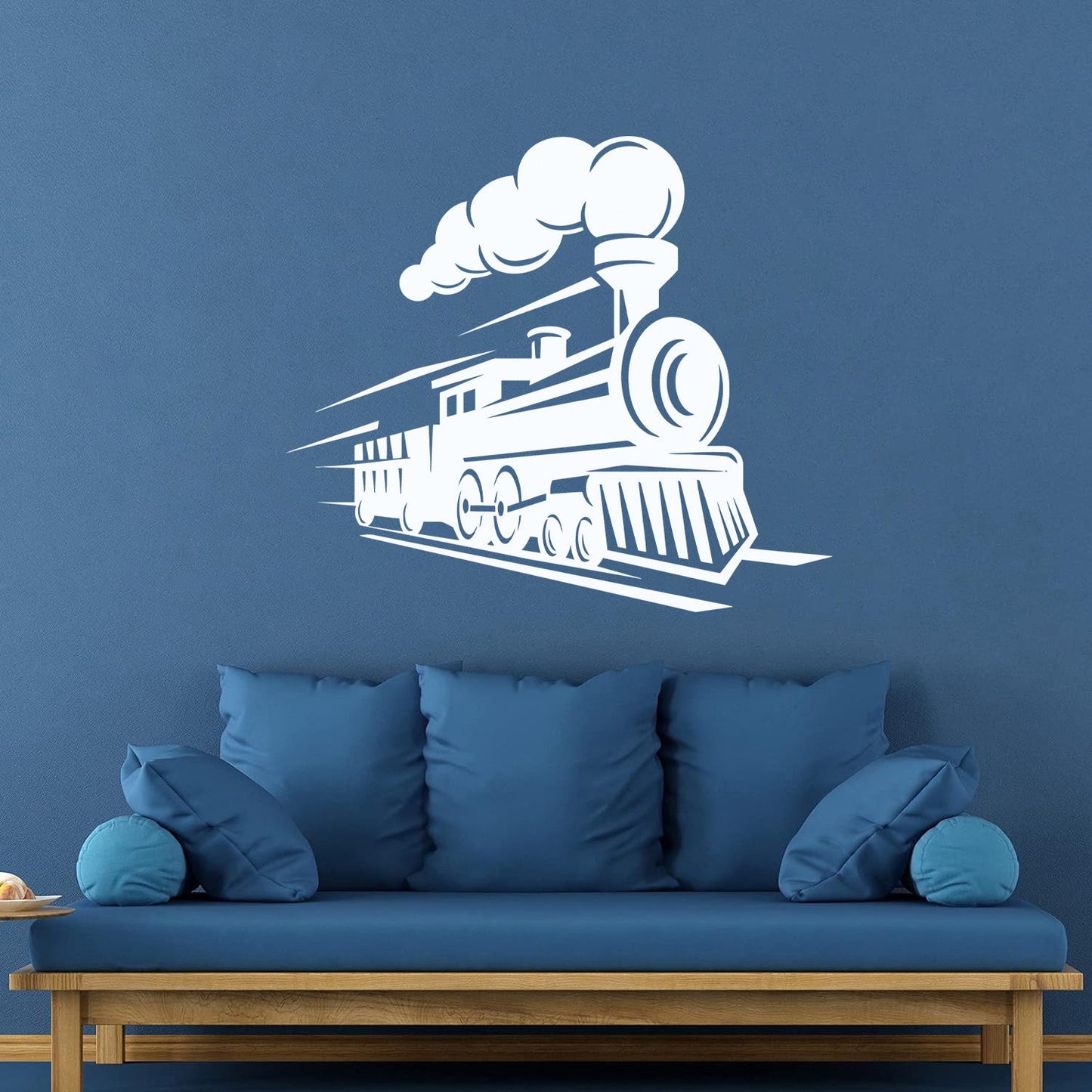 Retro Train Logo Locomotive Steam Train Railway Wall Decals Easy Installation