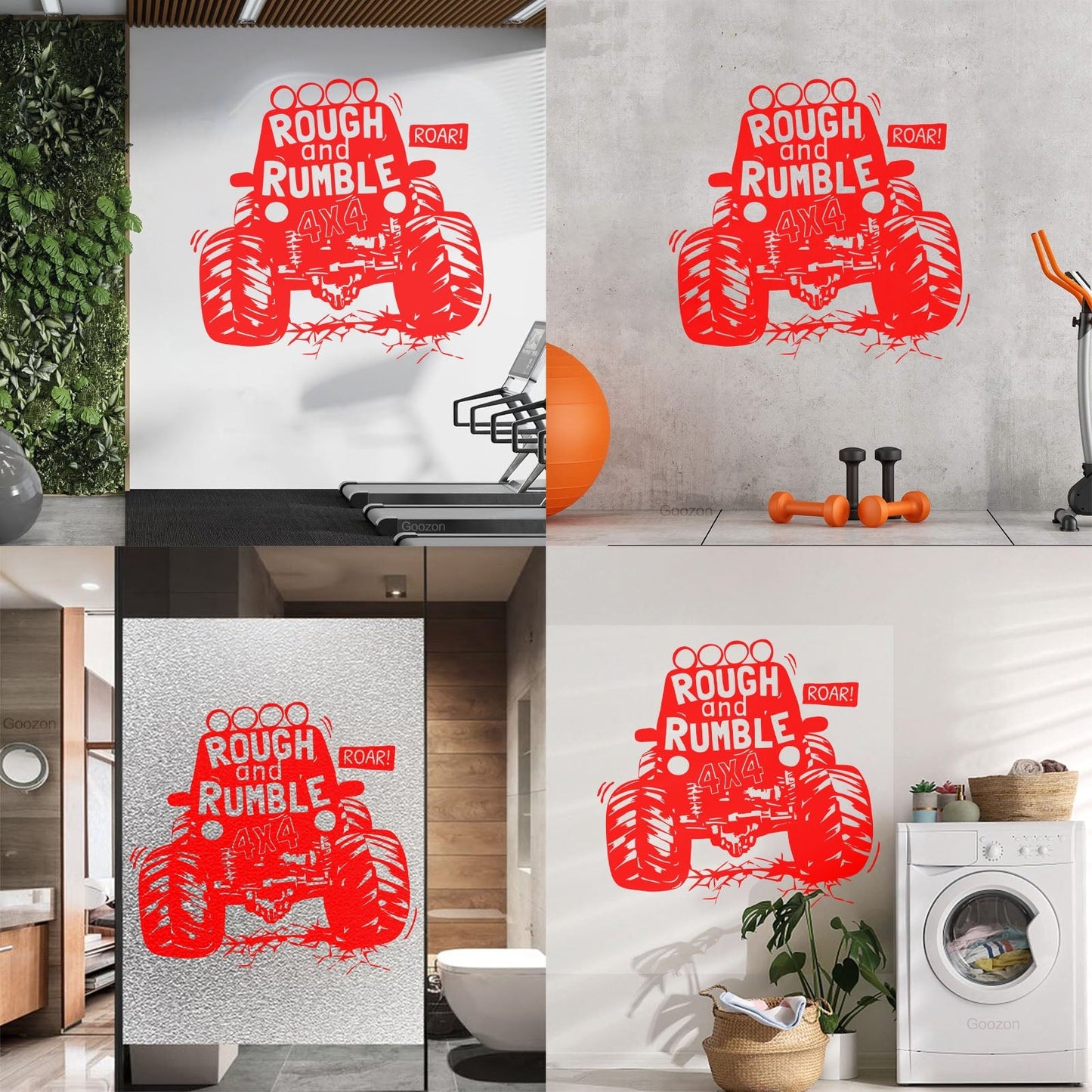 Engraving Decals Rough And Rumble Off-Road Vehicles Suv Auto Car Boys Multiple Size Options