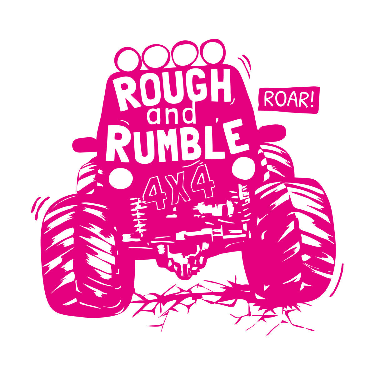 Engraving Decals Rough And Rumble Off-Road Vehicles Suv Auto Car Boys Multiple Size Options
