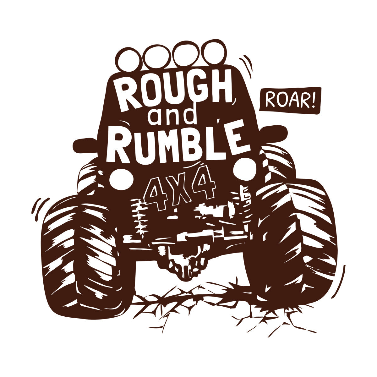 Engraving Decals Rough And Rumble Off-Road Vehicles Suv Auto Car Boys Multiple Size Options