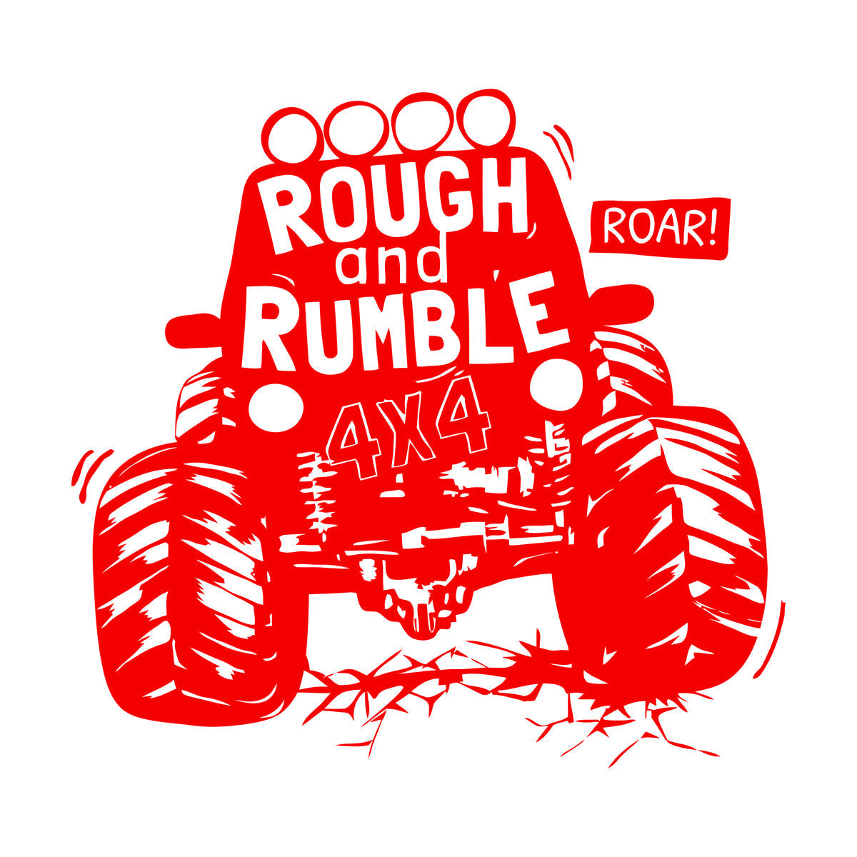 Engraving Decals Rough And Rumble Off-Road Vehicles Suv Auto Car Boys Multiple Size Options