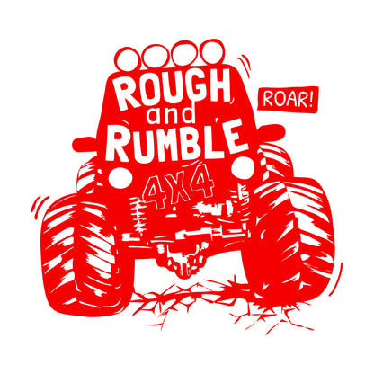 Engraving Decals Rough And Rumble Off-Road Vehicles Suv Auto Car Boys Multiple Size Options