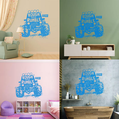 Engraving Decals Rough And Rumble Off-Road Vehicles Suv Auto Car Boys Multiple Size Options