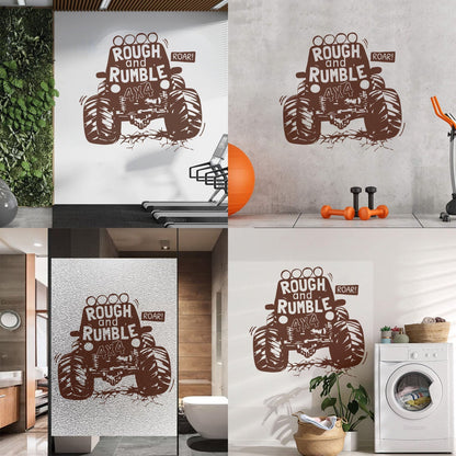 Engraving Decals Rough And Rumble Off-Road Vehicles Suv Auto Car Boys Multiple Size Options