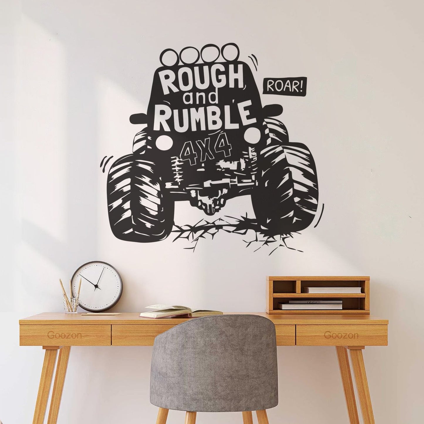 Engraving Decals Rough And Rumble Off-Road Vehicles Suv Auto Car Boys Multiple Size Options