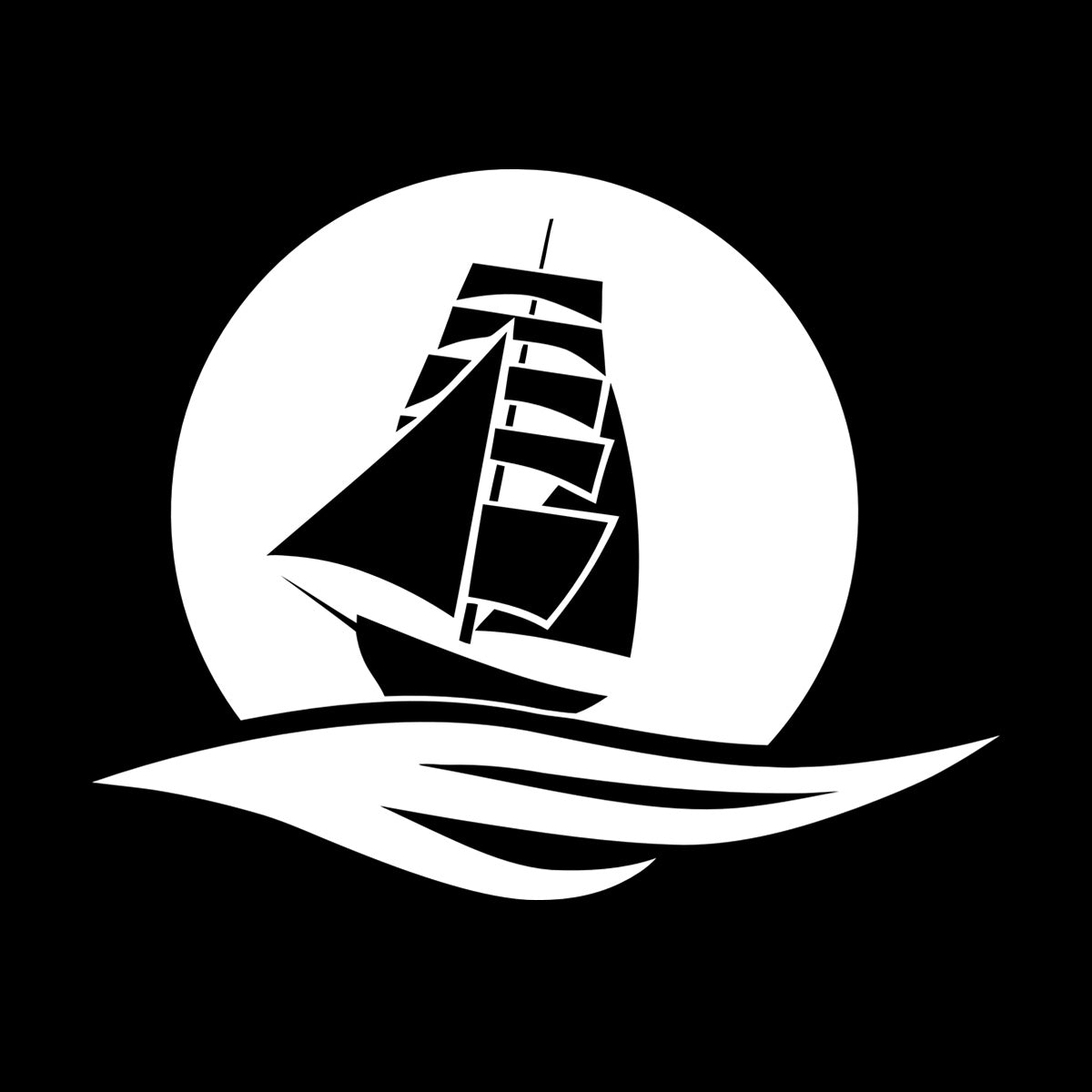 Sea Boat Moon Wave Ocean Marine Wall Stickers Paster Paper It Won'T Fall Off