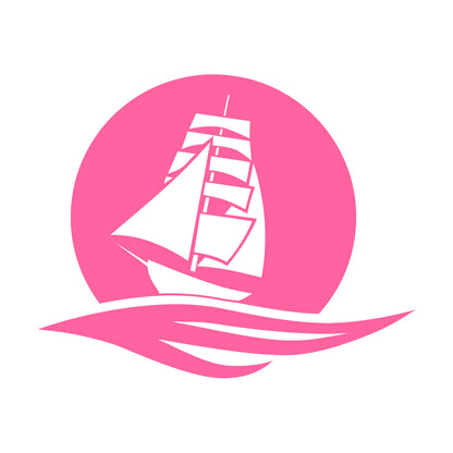 Sea Boat Moon Wave Ocean Marine Wall Stickers Paster Paper It Won'T Fall Off