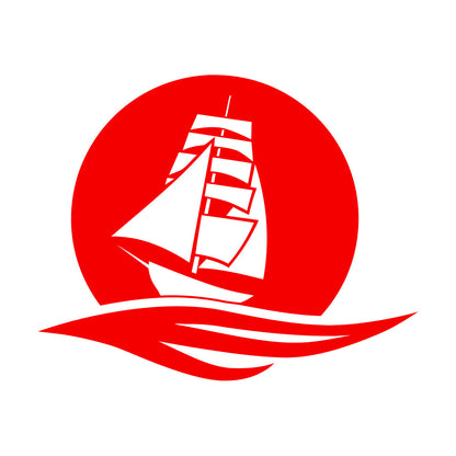 Sea Boat Moon Wave Ocean Marine Wall Stickers Paster Paper It Won'T Fall Off