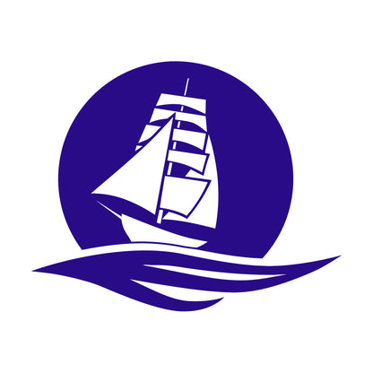 Sea Boat Moon Wave Ocean Marine Wall Stickers Paster Paper It Won'T Fall Off